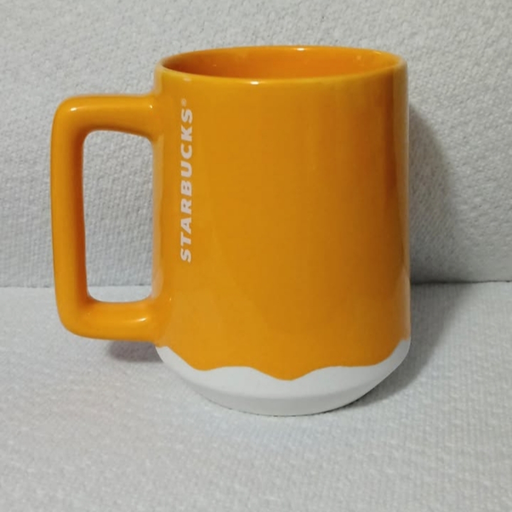 2022 Starbucks Mango Luster Orange Drip Coffee Mug Ceramic Bearista
